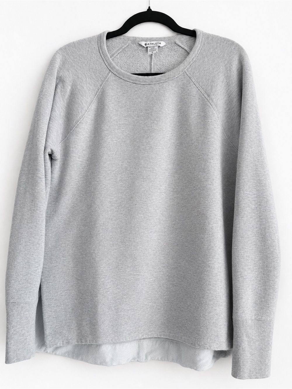 Athleta Heather 24/7 Gray Crewneck Top